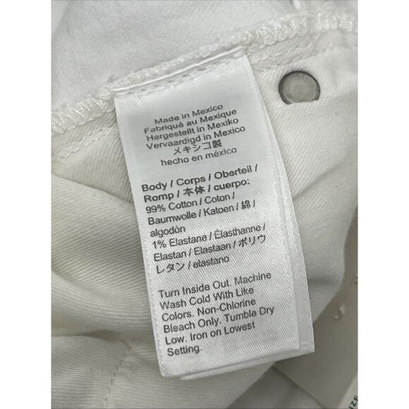 J Crew Slim Wide Leg Jean in White Wash Womens 32 Denim Jeans - Picture 11 of 12